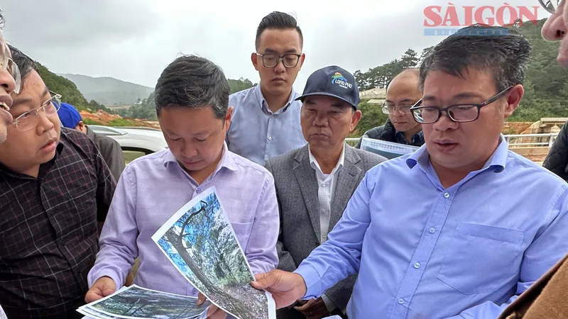 Phó Chủ tịch UBND tỉnh Lâm Đồng chỉ đạo xử lý vụ làm đường trái phép trong Khu du lịch hồ Tuyền Lâm