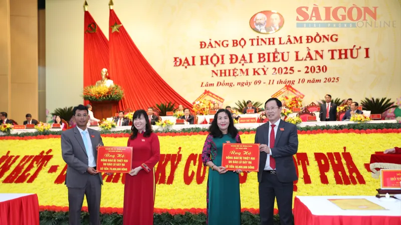 Đại hội đại biểu Đảng bộ tỉnh Lâm Đồng lần thứ I: Phát động ủng hộ đồng bào bị ảnh hưởng bão lũ