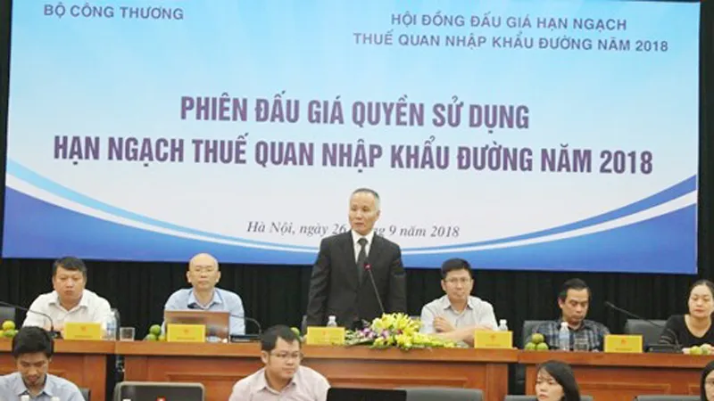 Kết quả đấu giá 65.000 tấn đường thuộc hạn ngạch thuế quan nhập khẩu năm 2018