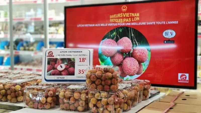 Vải thiều Việt Nam bán 500.000 đồng/kg tại Paris