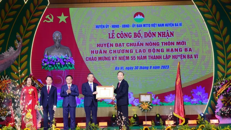 Ba Vì, Hà Nội trở thành huyện nông thôn mới