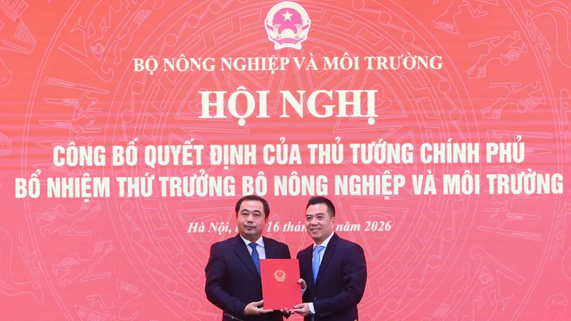 Ông Đặng Ngọc Điệp giữ chức Thứ trưởng Bộ Nông nghiệp và Môi trường