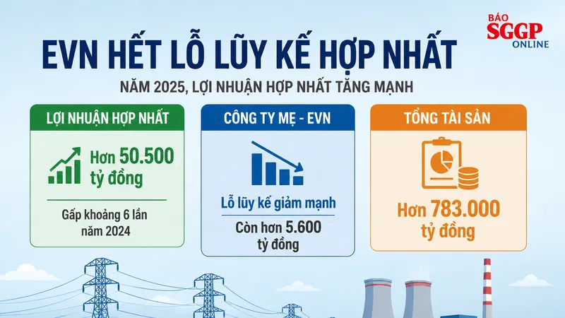 EVN thông tin về số liệu trên báo cáo tài chính năm 2025