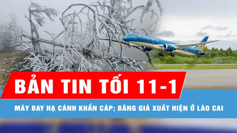 Bản tin tối 11-1: Nguyên nhân máy bay Vietnam Airlines phải hạ cánh khẩn cấp ở Đà Nẵng; Băng giá xuất hiện ở huyện Mù Cang Chải 