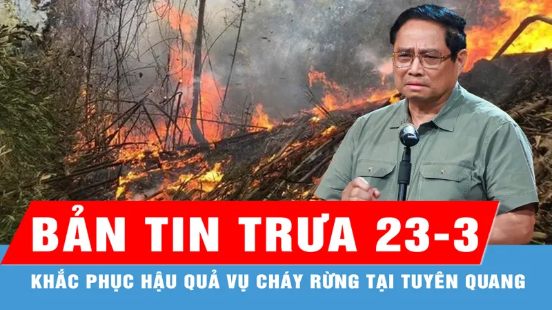 Bản tin trưa 23-3: Thủ tướng chỉ đạo tập trung khắc phục hậu quả vụ cháy rừng tại Tuyên Quang