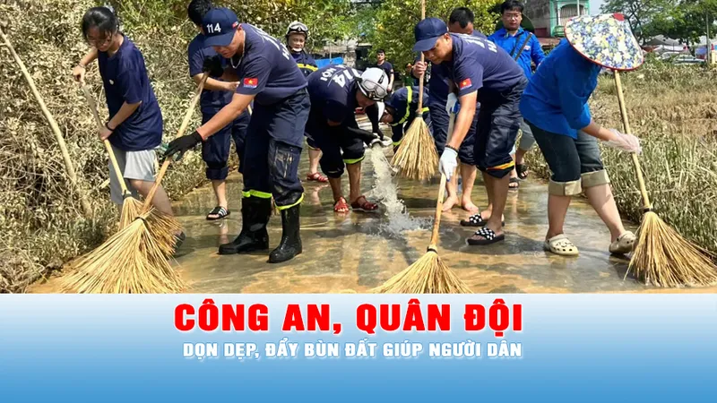 Podcast bản tin tối 12-10: Công an, quân đội dọn dẹp, đẩy bùn đất giúp dân ổn định lại cuộc sống
