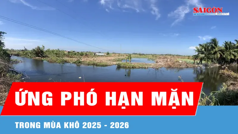 Vĩnh Long: 2 kịch bản ứng phó hạn mặn trong mùa khô 2025 - 2026 