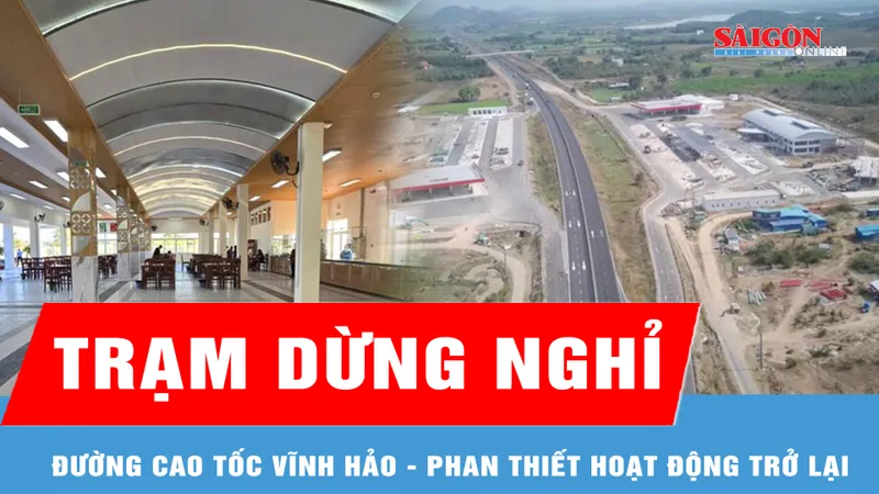 Trạm dừng nghỉ đường cao tốc Vĩnh Hảo - Phan Thiết hoạt động trở lại