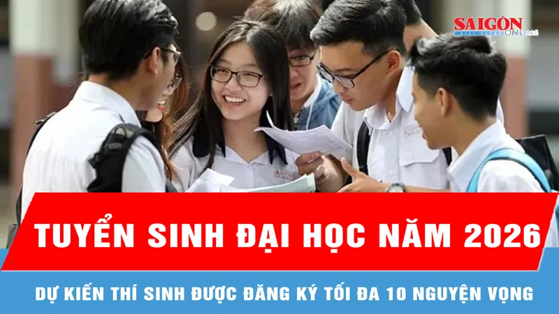 Tuyển sinh đại học năm 2026: Dự kiến thí sinh được đăng ký tối đa 10 nguyện vọng