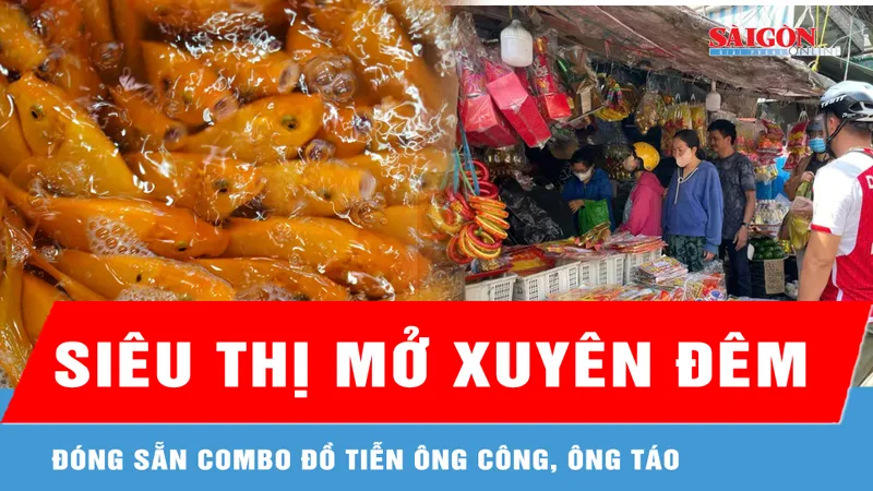 Cá chép vàng, trái cây, hoa tươi hút khách dịp tiễn ông Táo 