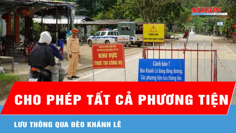 Cho phép tất cả phương tiện lưu thông qua đèo Khánh Lê 