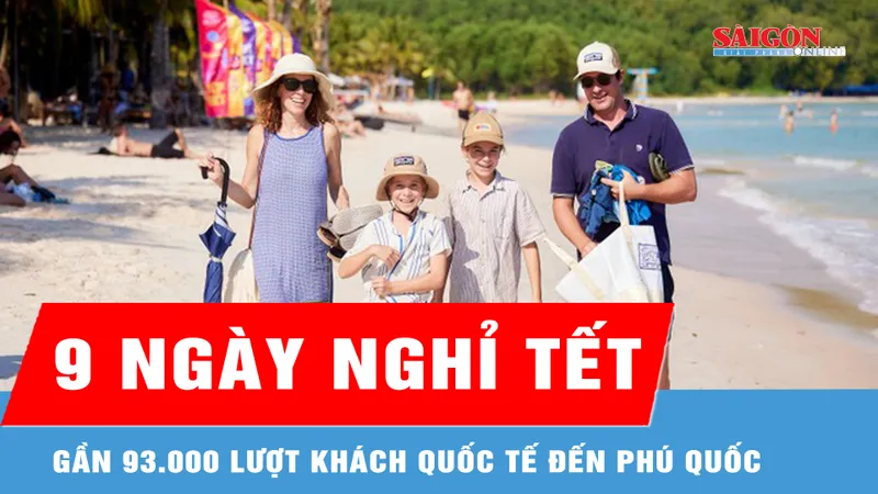 Gần 93.000 lượt khách quốc tế đến Phú Quốc trong 9 ngày nghỉ tết