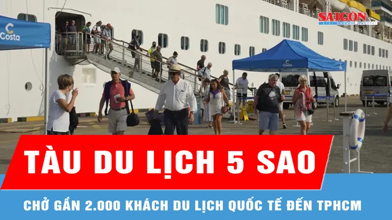 Tàu du lịch 5 sao chở gần 2.000 khách du lịch quốc tế đến TPHCM