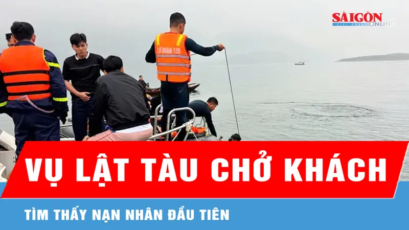 Tìm thấy nạn nhân đầu tiên trong vụ lật tàu ở hồ Thác Bà