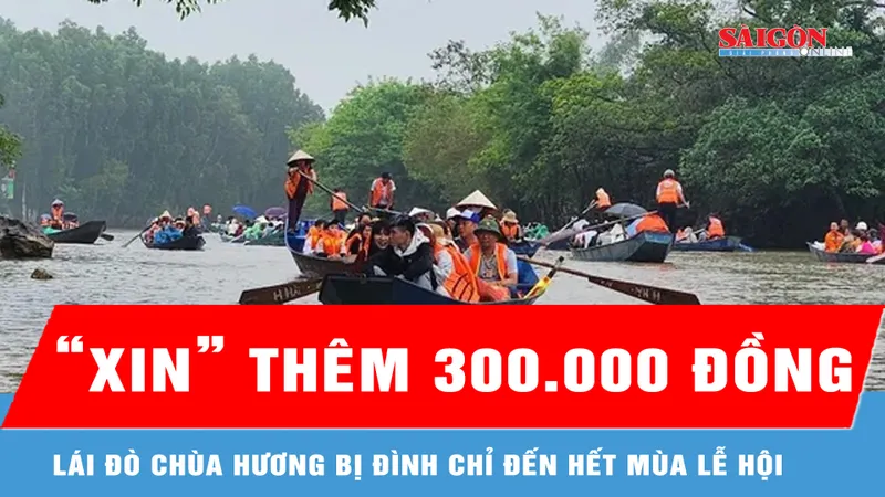 2 lái đò chùa Hương bị đình chỉ đến hết mùa lễ hội