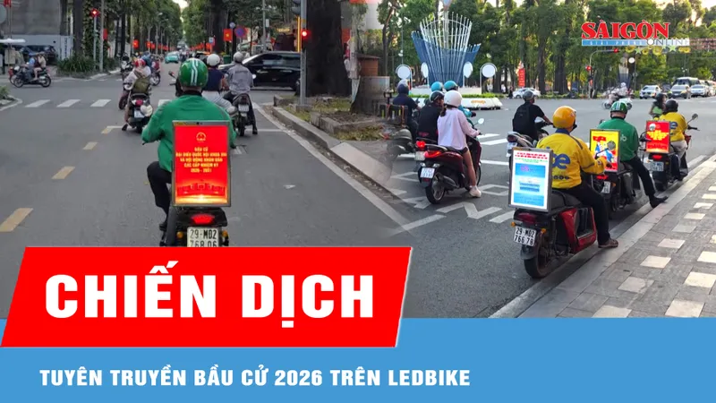 Tuyên truyền bầu cử trên ledbike
