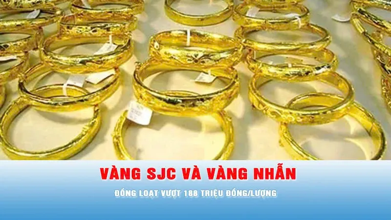 Podcast tin trưa 2-3: Vàng SJC và vàng nhẫn 9999 đồng loạt vượt 188 triệu đồng/lượng