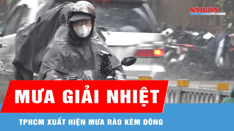 TPHCM xuất hiện mưa rào kèm dông