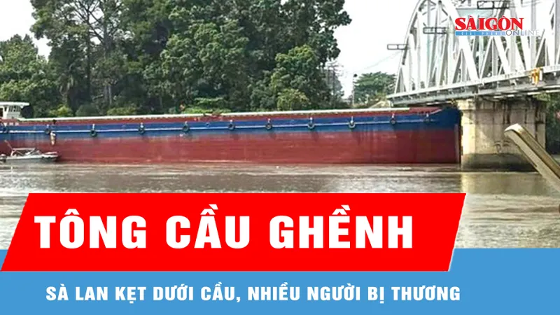 Đồng Nai: Sà lan tông cầu Ghềnh, nhiều người bị thương