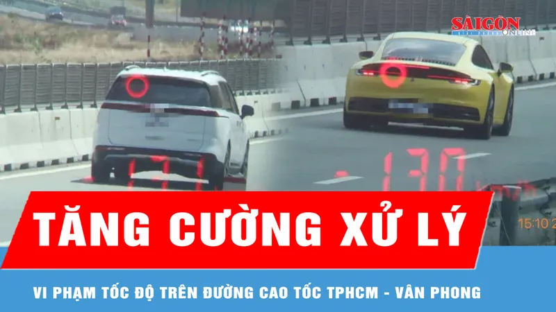 CSGT tăng cường xử lý vi phạm tốc độ trên đường cao tốc TPHCM - Vân Phong