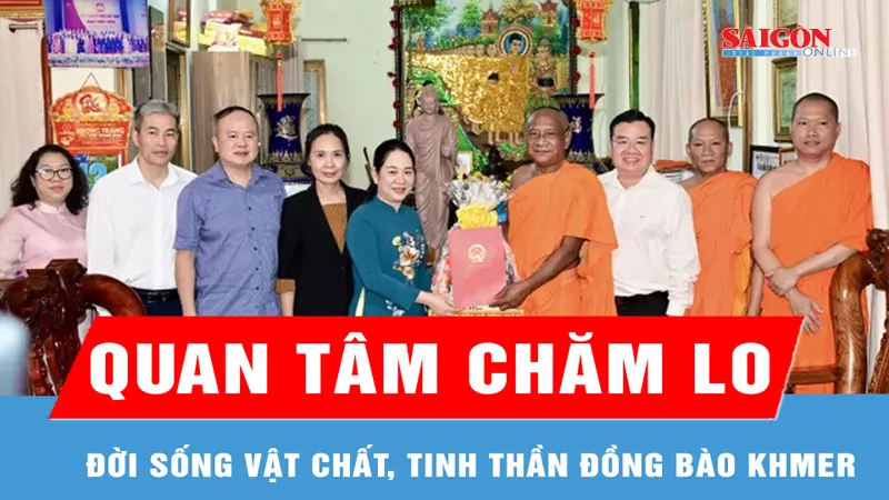 Quan tâm chăm lo đời sống vật chất, tinh thần đồng bào Khmer 