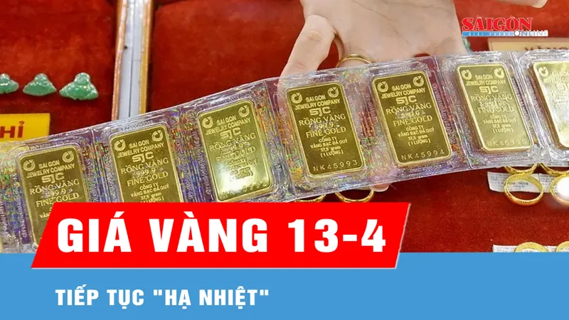 Sáng 13-4, giá vàng tiếp tục "hạ nhiệt"