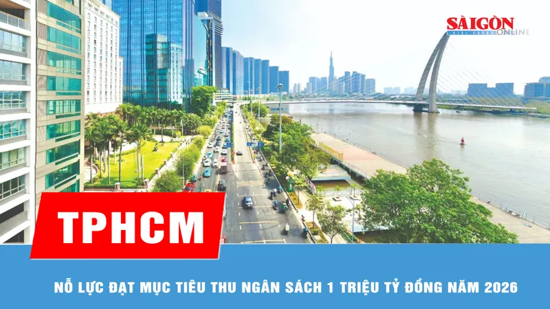 TPHCM nỗ lực đạt mục tiêu thu ngân sách 1 triệu tỷ đồng năm 2026