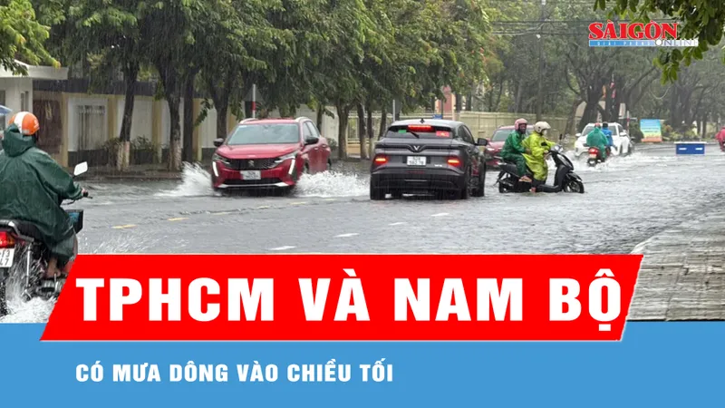 TPHCM và Nam bộ có mưa dông vào chiều tối