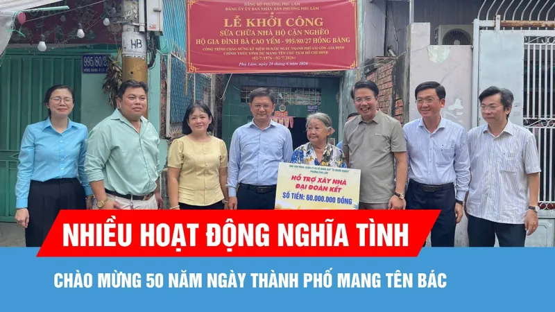 Nhiều hoạt động nghĩa tình chào mừng 50 năm ngày thành phố mang tên Bác