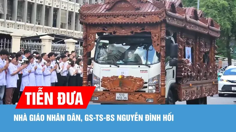 Hàng trăm nhà giáo, sinh viên, y bác sĩ tiễn đưa GS-TS-BS Nguyễn Đình Hối 