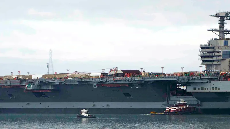 Tàu sân bay USS Gerald Ford. Ảnh: US Navy