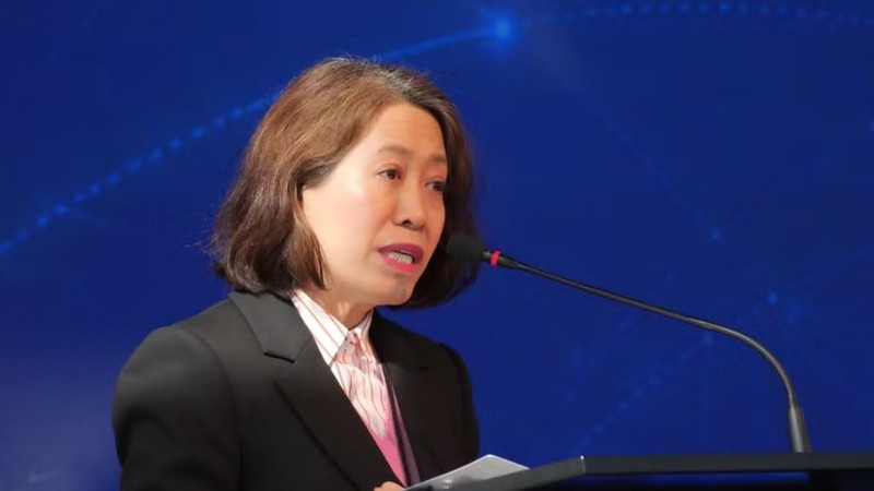越南驻阿根廷大使吴明月发表讲话。