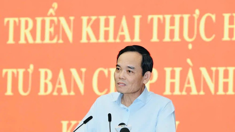 胡志明市市委书记陈留光作会议结论致辞。图：越勇