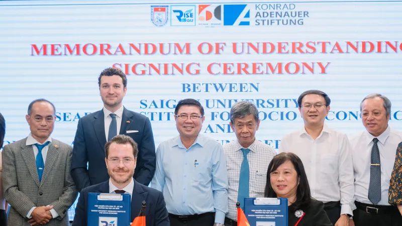 Viện RISE và Viện KAS ký kết hợp tác trên nhiều lĩnh vực. Ảnh: THANH HÙNG