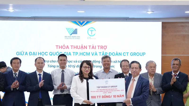 CT Group tài trợ 100 tỷ đồng cho ĐHQG TPHCM trong giai đoạn 2025-2035