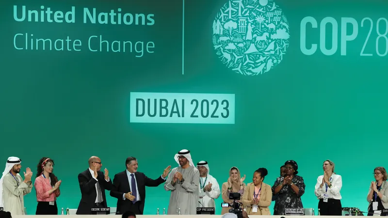 Các bên tham dự hội nghị bế mạc COP28. Ảnh: REUTERS