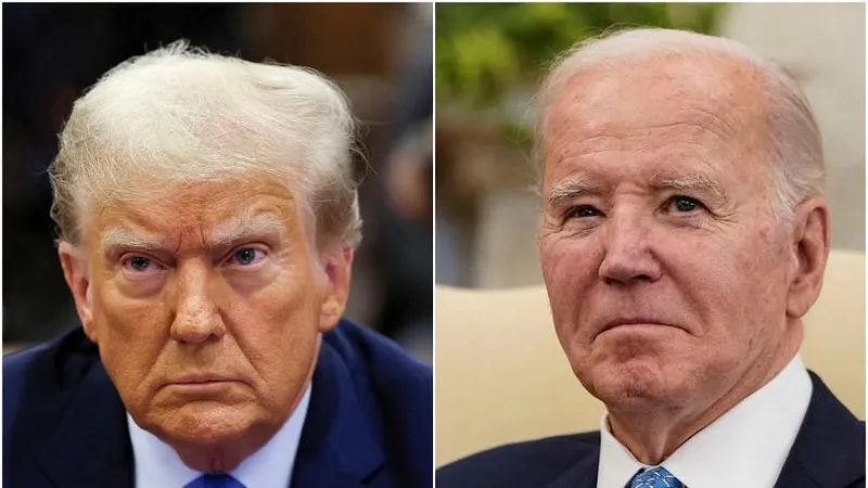 Ông Donald Trump và Tổng thống Joe Biden. Ảnh: REUTERS
