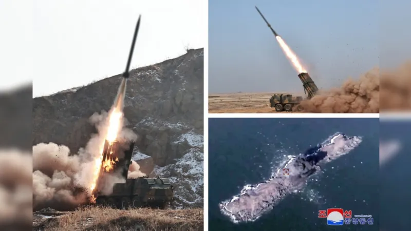 Hệ thống tên lửa phóng loạt cỡ nòng 240mm của Triều Tiên. Ảnh: KCNA