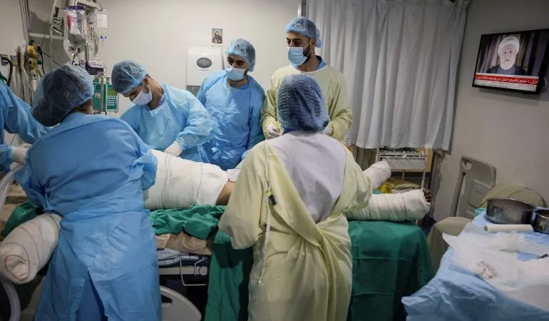 Một bệnh viện tại Beirut. Ảnh: REUTERS