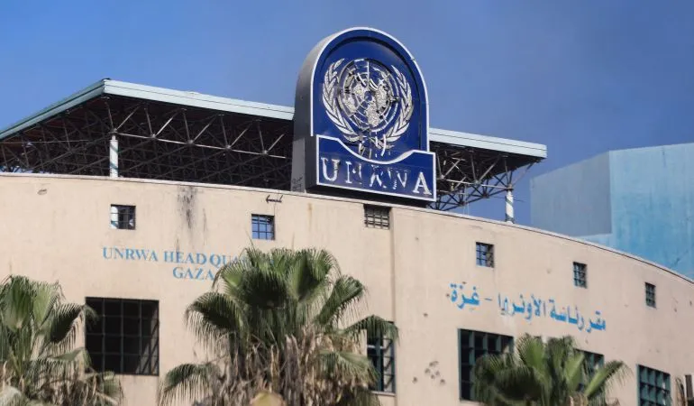 Trụ sở UNRWA tại Gaza. Ảnh: REUTERS