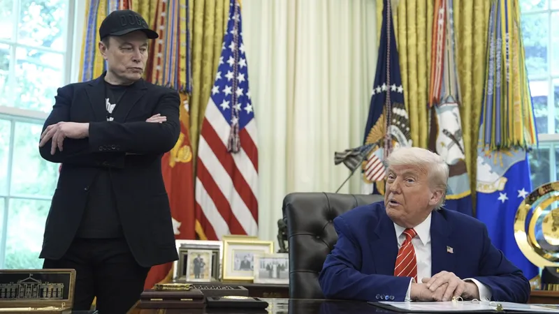 Tổng thống Donald Trump và tỷ phú Elon Musk. Ảnh: VCG