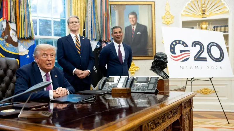 Tổng thống Mỹ Donald Trump thông tin về địa điểm tổ chức Hội nghị thượng đỉnh G20. Ảnh: FRANCIS CHUNG/ POLITICAL 