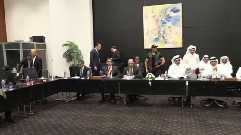 Phái đoàn Israel và Qatar tại vòng đàm phán kế hoạch hoà bình ở Ai Cập. Ảnh: TELEGRAM/ TIMES OF ISRAEL