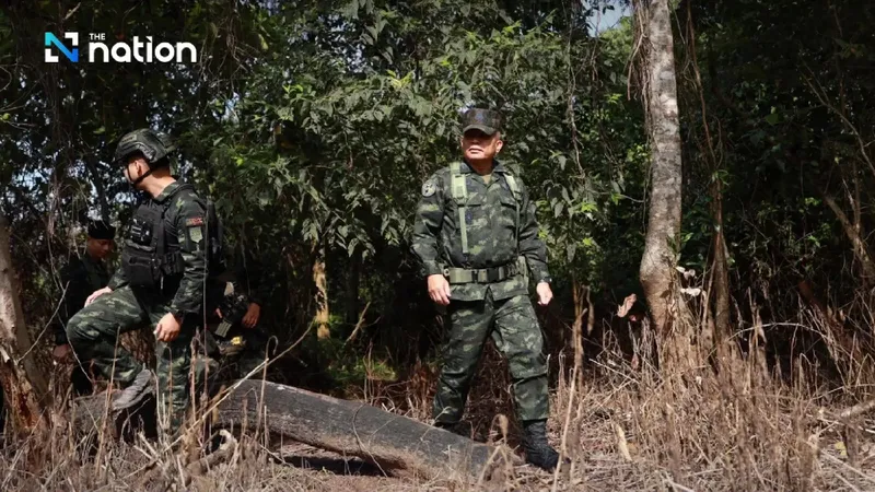 Quân đội Thái Lan tuần tra biên giới. Ảnh: NATION
