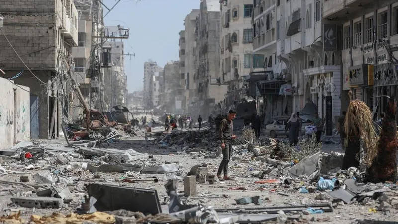 Dải Gaza trong chiến sự. Ảnh: XINHUA 