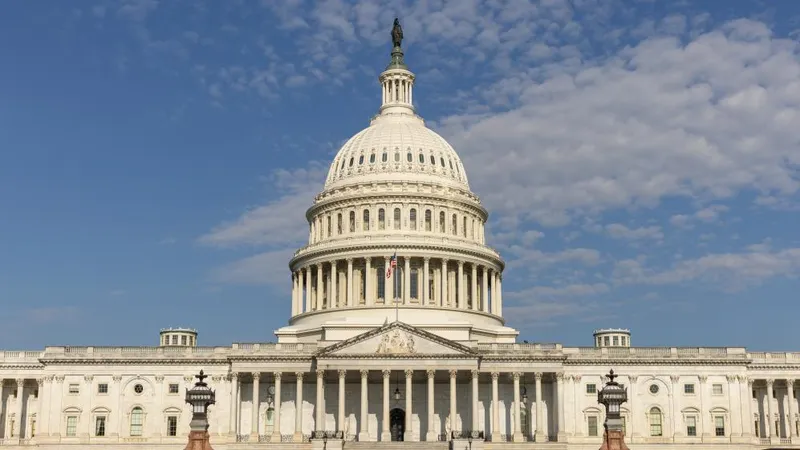 Đồi Capitol (Hạ viện Mỹ) tại Washington, D.C., Mỹ. Ảnh: XINHUA