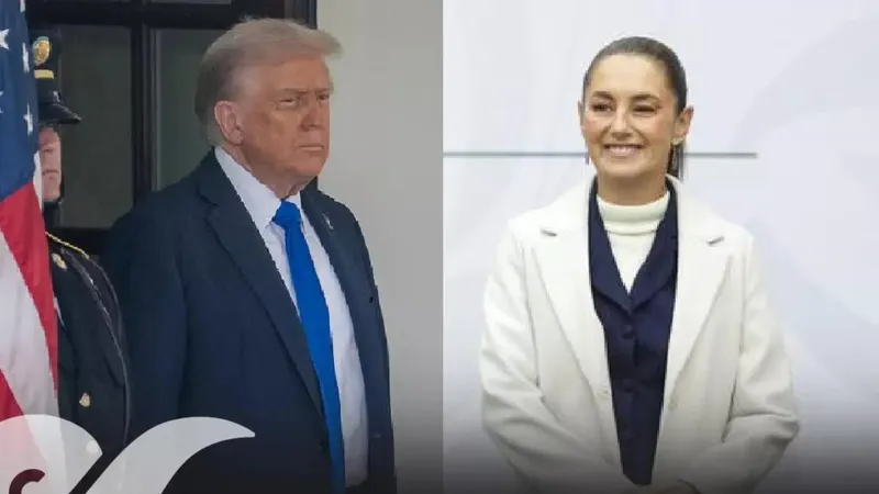 Tổng thống Donald Trump, Tổng thống Mexico Claudia Sheinbaum. Ảnh: INTOLERANCIA/XINHUA 