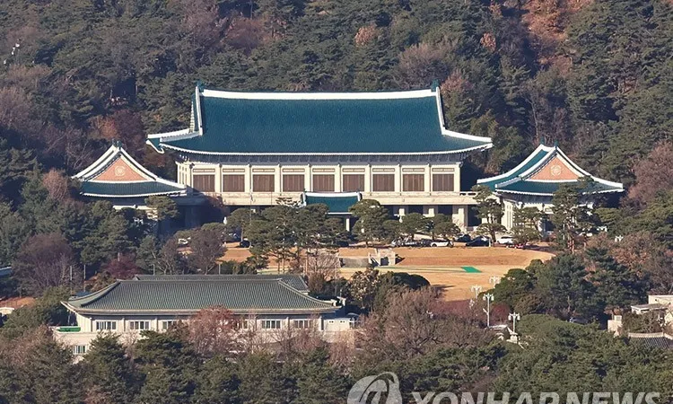 Nhà Xanh (Phủ Tổng thống) ở Seoul, Hàn Quốc. Ảnh: YONHAP 