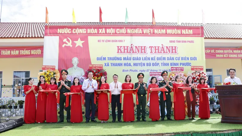 Bình Phước: Khánh thành điểm trường mẫu giáo ở khu dân cư biên giới Thanh Hòa
