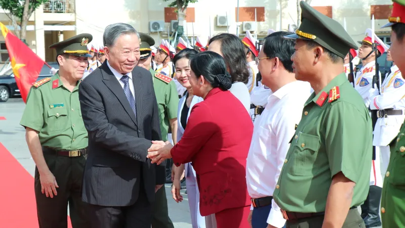 Tổng Bí thư Tô Lâm thăm, làm việc tại Công an tỉnh Bình Phước